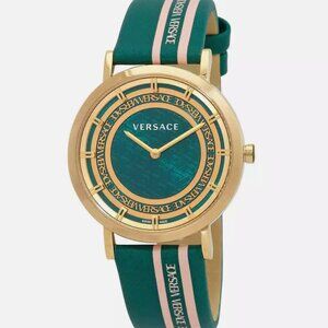 Versace New Green Dial 36mm Ladies Watch New